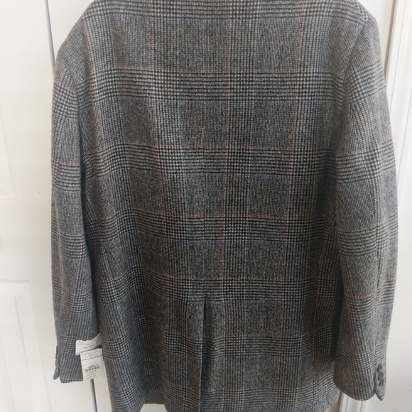 Stafford 46L Gray Rust Windowpane Plaid Wool - Picture 11 of 16